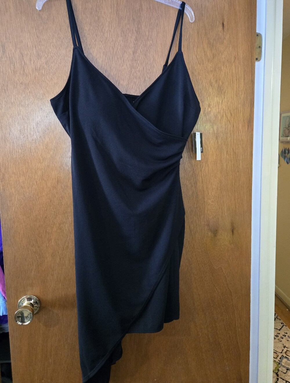 NWT Planet Gold PG Wrap Midi Dress Black XXL